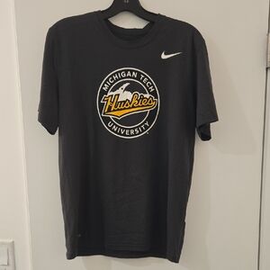 Nike Michigan Tech University Tech Tee, Grey, Medium